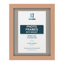 Beech picture frame with a Dawn Grey mount