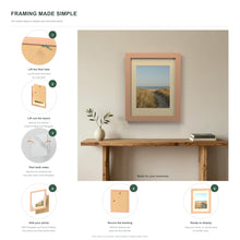 How to put a photo in a Beech frame with an ivory mount in six steps