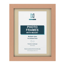 Beech picture frame with an ivory mount
