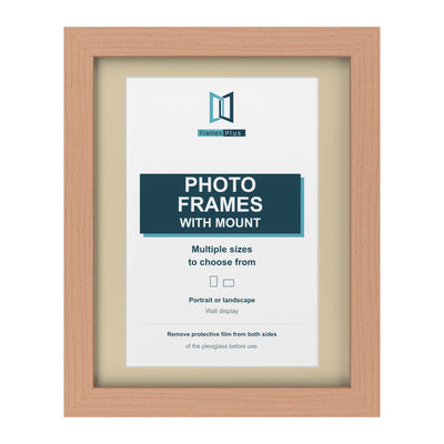 Classic Range Beech Picture, Photo & Poster Frame with Ivory Mount