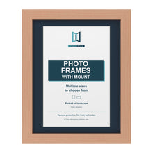 Beech picture frame with a Pacific Blue mount