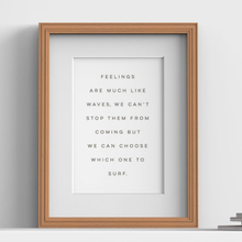Devon Range Beech picture frame with white mount, close view