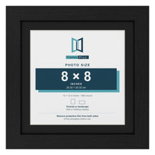 Black 10 x 10 inch picture frame with a black mount for an 8 x 8 inch photo