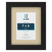 Black 10 x 8 inch picture frame with an ivory mount for a 7 x 5 inch photo