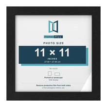 Black picture frame for a 11 x 11 inch photo