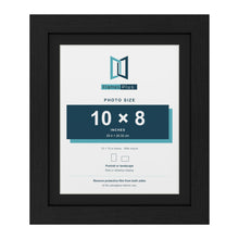 Black 12 x 10 inch picture frame with a black mount for a 10 x 8 inch photo