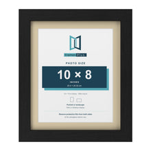 Black 12 x 10 inch picture frame with an ivory mount for a 10 x 8 inch photo