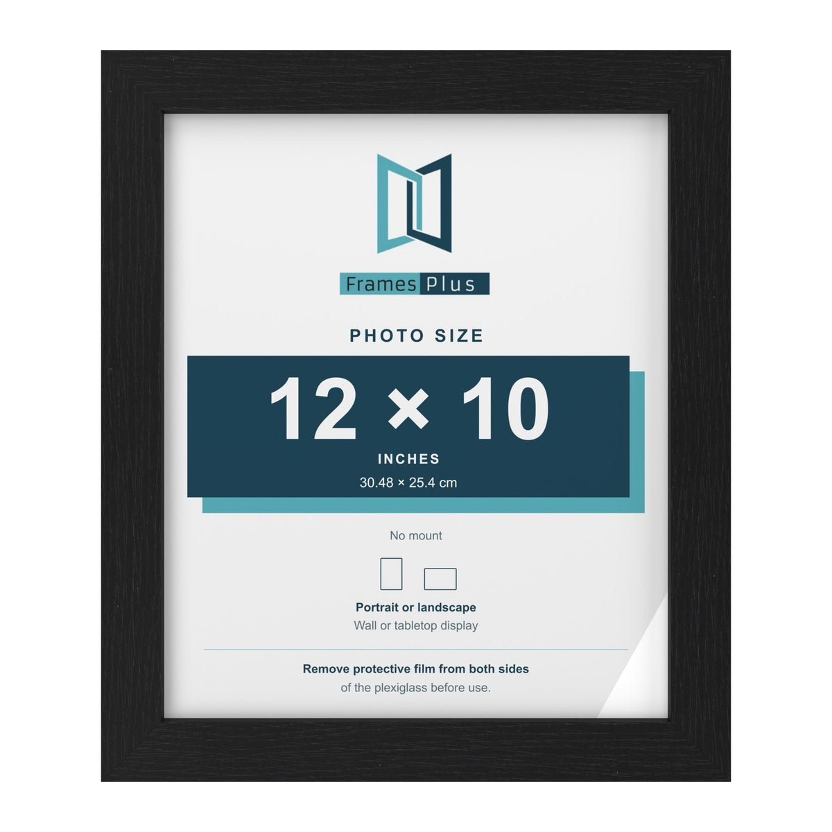 Black picture frame for a 12 x 10 inch photo