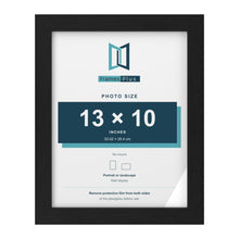Black picture frame for a 13 x 10 inch photo