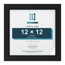 Black 13 x 13 inch picture frame with a Pacific Blue mount for a 12 x 12 inch photo
