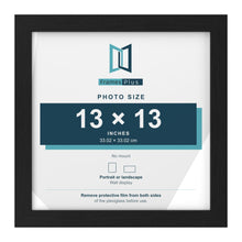 Black picture frame for a 13 x 13 inch photo