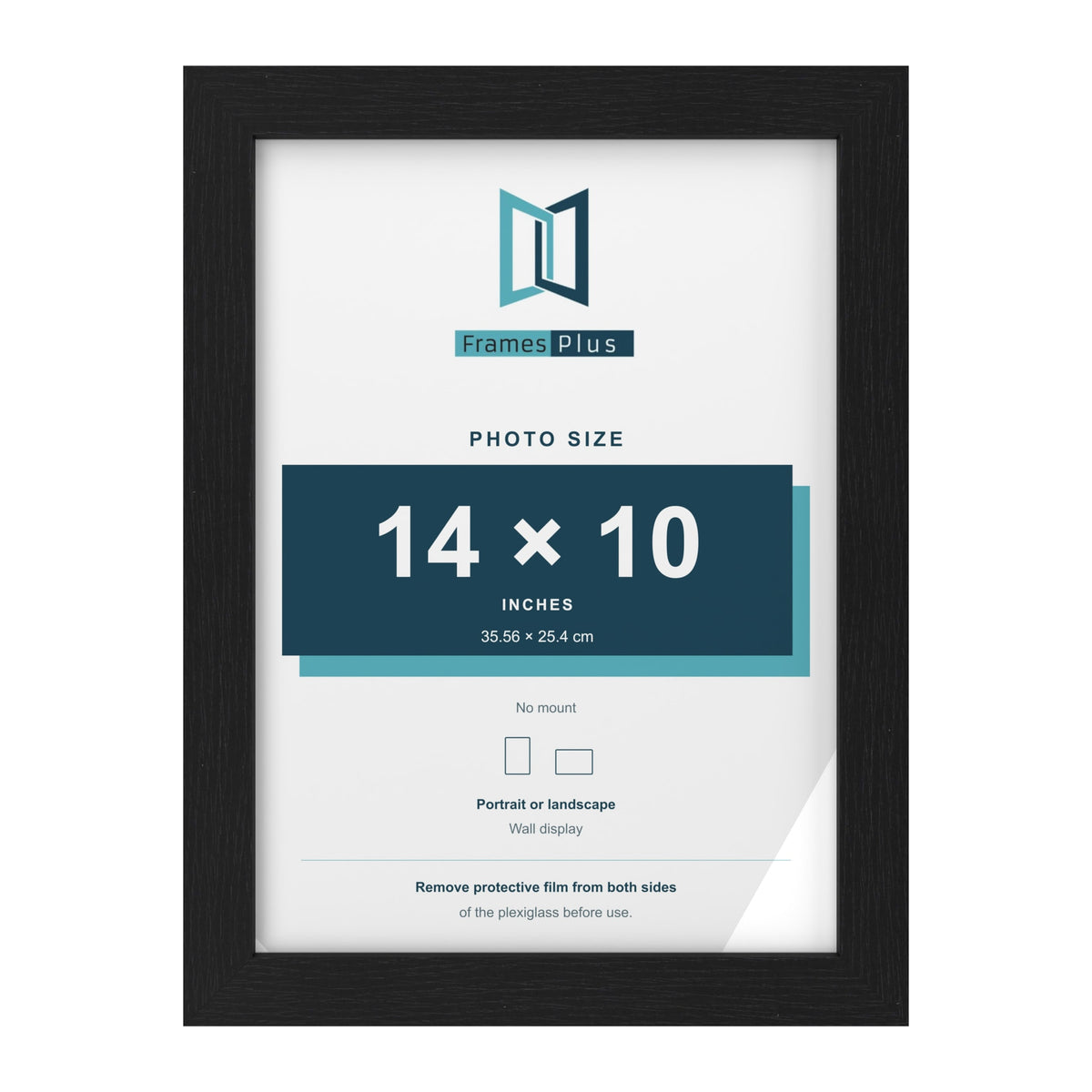 Black picture frame for a 14 x 10 inch photo