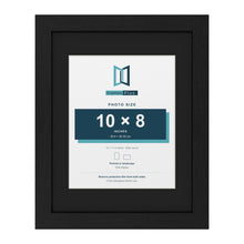 Black 14 x 11 inch picture frame with a black mount for a 10 x 8 inch photo