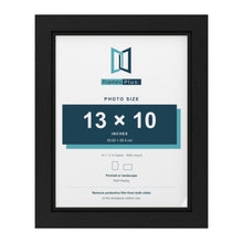Black 14 x 11 inch picture frame with a black mount for a 13 x 10 inch photo