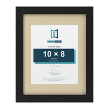 Black 14 x 11 inch picture frame with an ivory mount for a 10 x 8 inch photo
