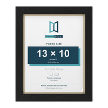 Black 14 x 11 inch picture frame with an ivory mount for a 13 x 10 inch photo