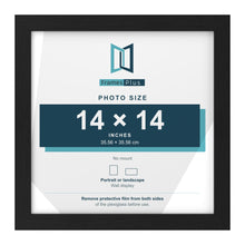 Black picture frame for a 14 x 14 inch photo