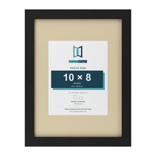 Black 16 x 12 inch picture frame with an ivory mount for a 10 x 8 inch photo