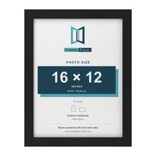 Black picture frame for a 16 x 12 inch photo
