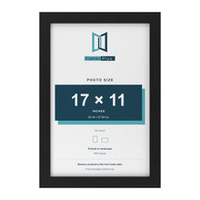 Black picture frame for a 17 x 11 inch photo