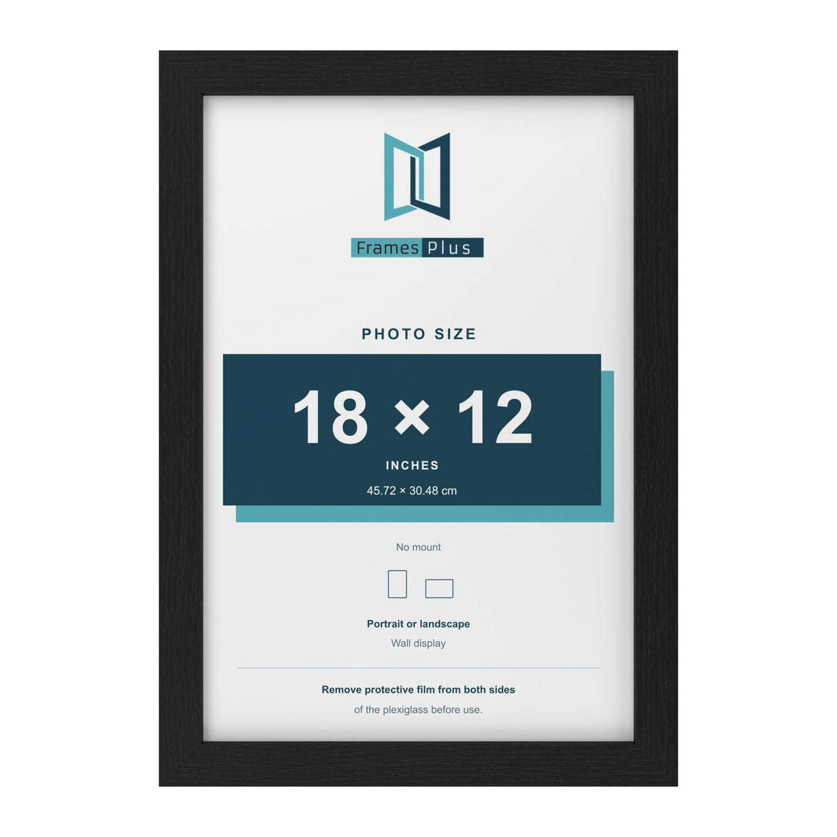 Black picture frame for a 18 x 12 inch photo