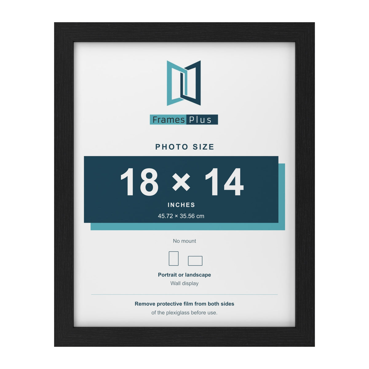 Black picture frame for a 18 x 14 inch photo