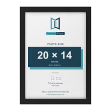 Black picture frame for a 20 x 14 inch photo