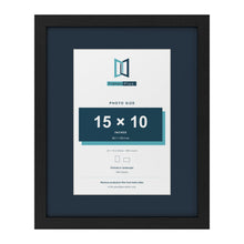 Black 20 x 16 inch picture frame with a Pacific Blue mount for a 15 x 10 inch photo