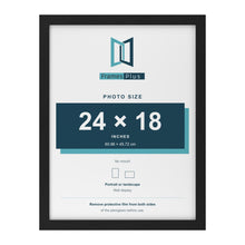 Black picture frame for a 24 x 18 inch photo