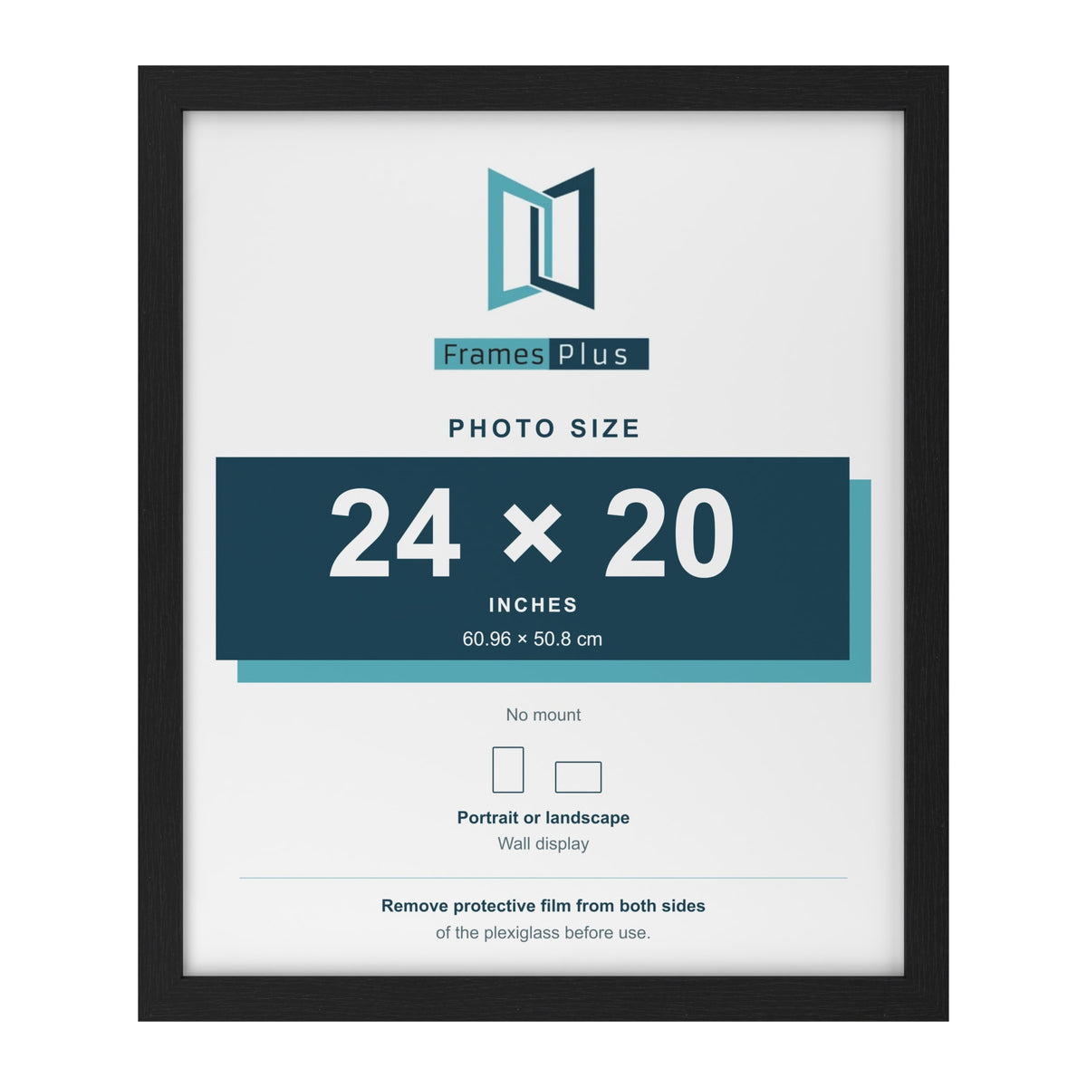 Black picture frame for a 24 x 20 inch photo