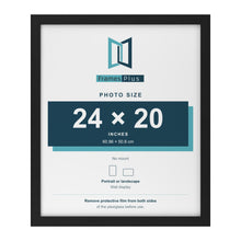 Black picture frame for a 24 x 20 inch photo