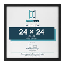 Black picture frame for a 24 x 24 inch photo