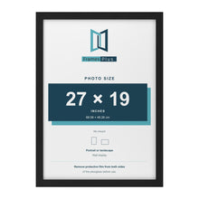 Black picture frame for a 27 x 19 inch photo