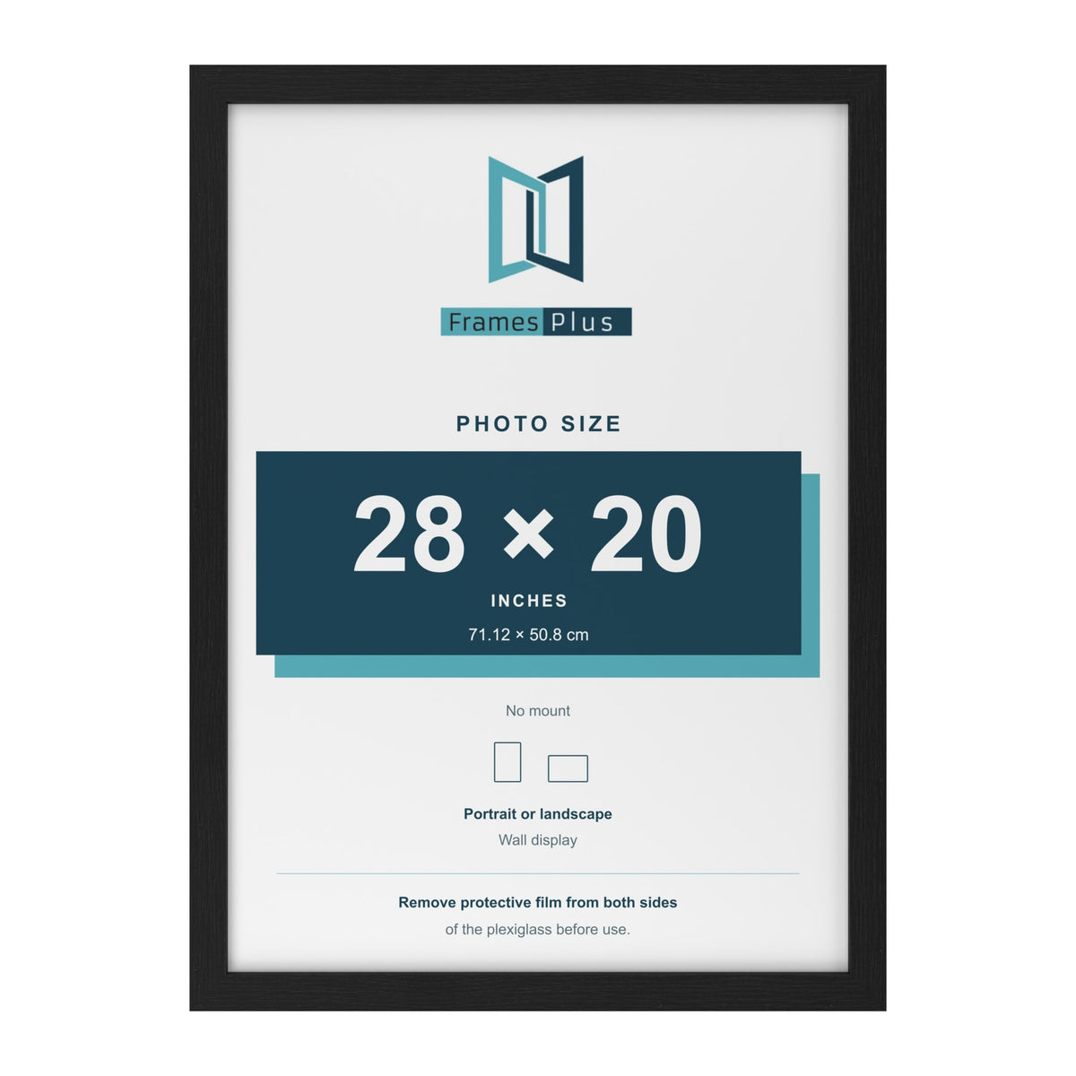 Black picture frame for a 28 x 20 inch photo