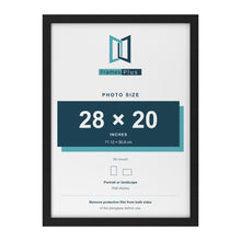 Black picture frame for a 28 x 20 inch photo