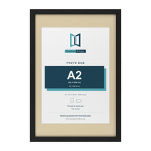 Black 30 x 20 inch picture frame with an ivory mount for an A2 photo