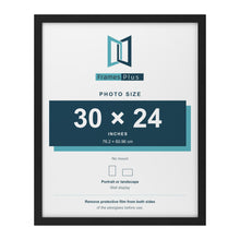 Black picture frame for a 30 x 24 inch photo