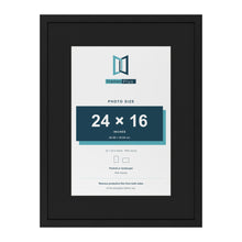 Black 32 x 24 inch picture frame with a black mount for a 24 x 16 inch photo