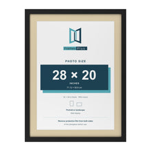 Black 32 x 24 inch picture frame with an ivory mount for a 28 x 20 inch photo