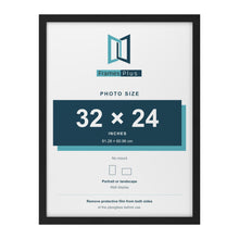 Black picture frame for a 32 x 24 inch photo