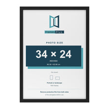 Black picture frame for a 34 x 24 inch photo