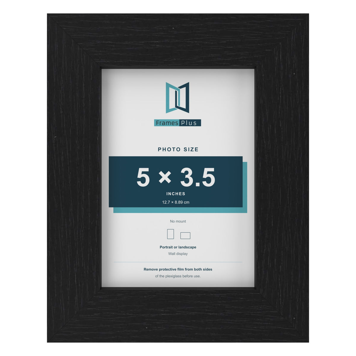 Black picture frame for a 5 x 3.5 inch photo