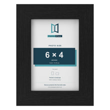 Black picture frame for a 6 x 4 inch photo
