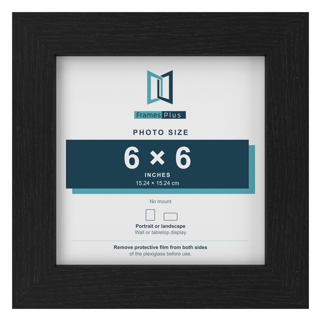 Modern flat Black 6 × 6 Frame