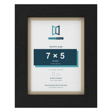 Black 8 x 6 inch picture frame with an ivory mount for a 7 x 5 inch photo