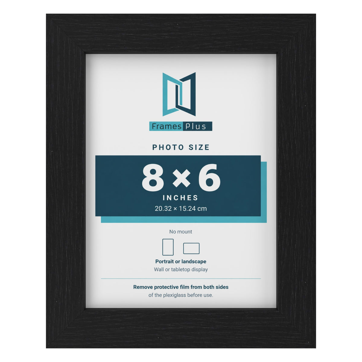 Black picture frame for a 8 x 6 inch photo