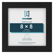 Black picture frame for a 8 x 8 inch photo