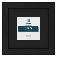 Black 9 x 9 inch picture frame with a black mount for a 5 x 5 inch photo