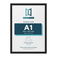 Black picture frame for an A1 photo