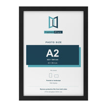 Black picture frame for an A2 photo